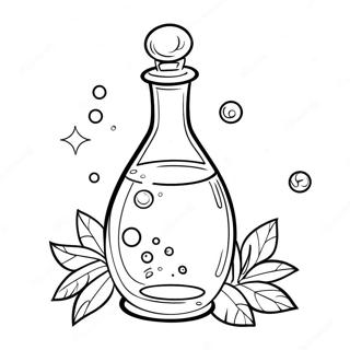 Magisk Potion Flaske Farvelægningsside | Potion malebog