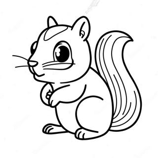 Chipmunk Farvelægningsside | Egern malebog