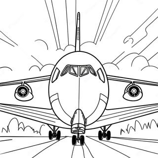 747 Fly Farvelægningsside | 747 Fly malebog