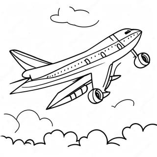 747 Flyvende Fly Farvelægningsside | 747 Fly malebog