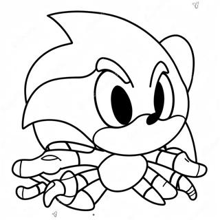 Sonic Spiderman Farvelægningsside | Sonic Spiderman malebog