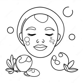 Bubble Skincare Afslappende Spa Farvelægningsside | Bubble Skincare malebog