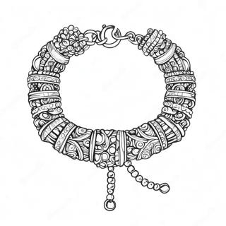 Perlevennearmbånd farvelægningssider | Armbånd malebog