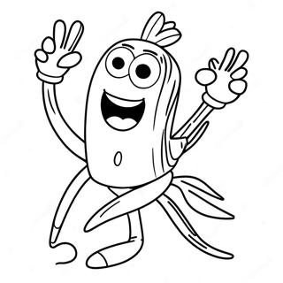 Eventyrlig Forky Farvelægningsside | Forky malebog