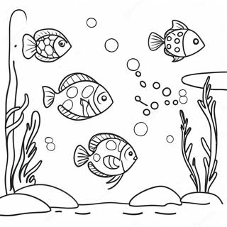 Forbind Prikkerne Underwater Scene Farvning Side | Forbind punkterne malebog