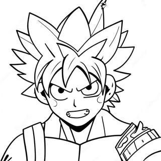 Eksplosiv Bakugo Aktion Farvelægningsside | Bakugo malebog
