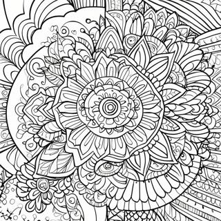 Sort Baggrund Mandala Farvelægningsside | Sort Baggrund malebog