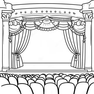Teater Scene Farvelægningsside | Teater malebog