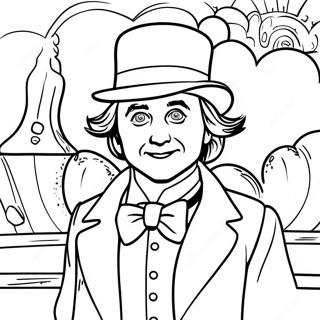 Willy Wonka Farvning Side | Willy Wonka malebog