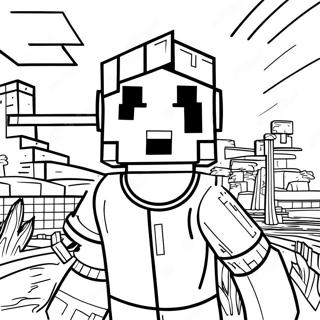 Minecraft Steve farvelægningsside | Minecraft Steve malebog
