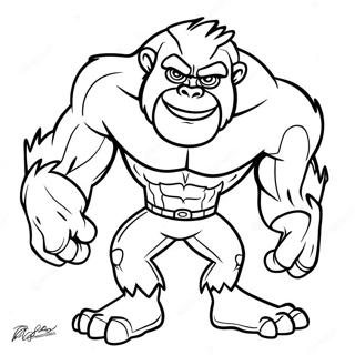Beast Boy Forvandler sig til en Gorilla Malebog | Beast Boy malebog