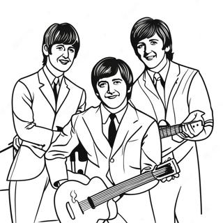 Beatles farvelægningsside | Beatles malebog