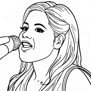 Shakira Syngende på Scene Malebog | Shakira malebog