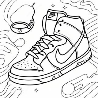 Farverig Nike Dunks Sneakers Malebog | Nike Dunks malebog