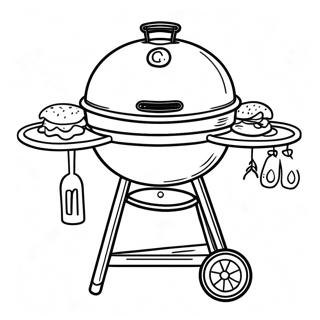 BBQ Grill Farvelægningsside | Grill malebog