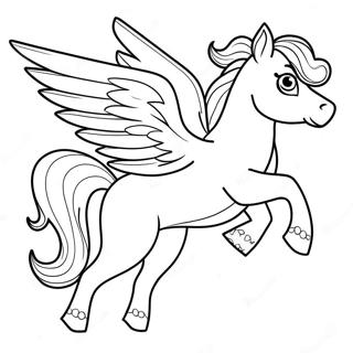 Pegasus farvelægningsside | Pegasus malebog