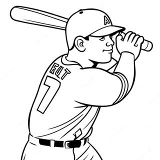 Mike Trout Svinger Bat Malebog | Mike Trout malebog
