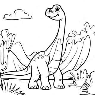 Brachiosaurus Farvelægningsside | Brachiosaurus malebog