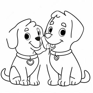 Clifford og Emily Elizabeth farvelægningsside | Clifford malebog