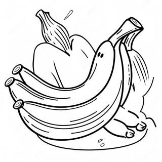 Banan spiser farvelægningssider | Banan Spiser malebog