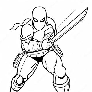 Deathstroke med Sværd Malebog | Deathstroke malebog