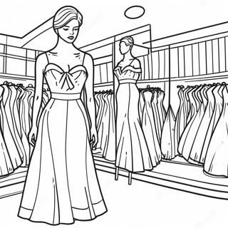 Mode Mannequin med Kjole Malebog | Mannequin malebog