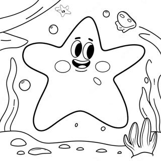 Glad Patrick Star Under Vandet Malebog | Patrick Stjerne malebog
