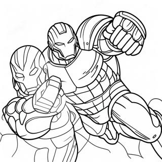 Fierce Ultron kamp farvelægningsside | Ultron malebog