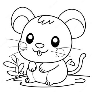 Hamtaro farvelægningsside | Hamtaro malebog