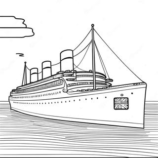 Majestætisk Britannic oceanliner farvelægningsside | Britannic malebog