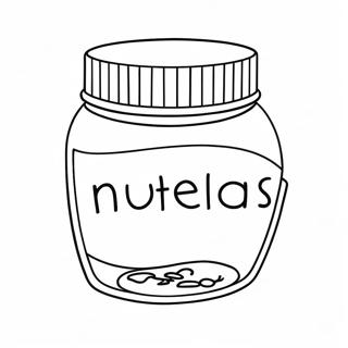 Nutella glas farvelægningsside | Nutella malebog