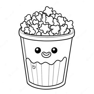 Sød Popcornspand Malebog | Popcorn malebog