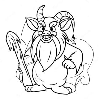 Krampus Farvelægningsside | Krampus malebog