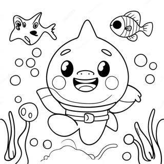 Pinkfong og Venner Under Vandet Eventyr Malebog | Pinkfong malebog