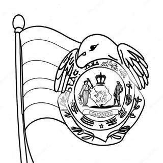 Statens Flag Farvelægningsside | Statens Flag malebog