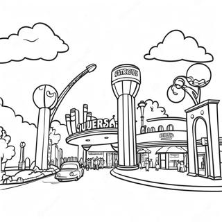 Universal Studios farvelægningsside | Universal Studios malebog