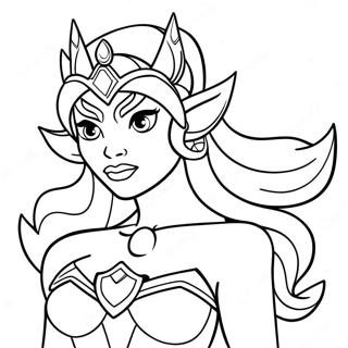 She Ra farvelægningsside | She Ra malebog