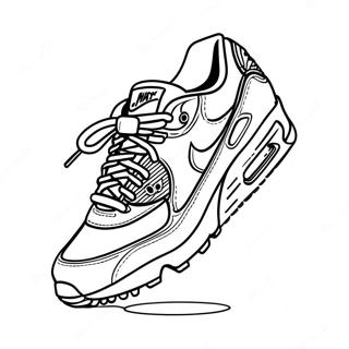 Farverige Air Max sko farvelægningsside | Air Max malebog