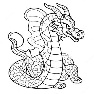 Majestætisk Shenron farvelægningsside | Shenron malebog