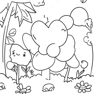 Farverig Gummidrop Have Farvelægningsside | Gummidrop malebog