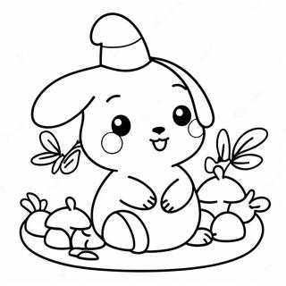 Pompompurin Farvelægningsside | Pompompurin malebog