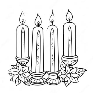 Farverige Kwanzaa Stearinlys Malebog | Kwanzaa malebog