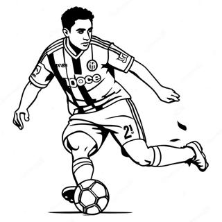 Xavi Dribler Bolden Farvelægningsside | Xavi malebog