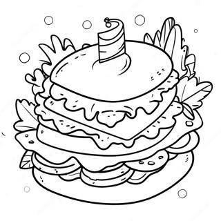 Sandwich Farvelægningsside | Sandwich malebog