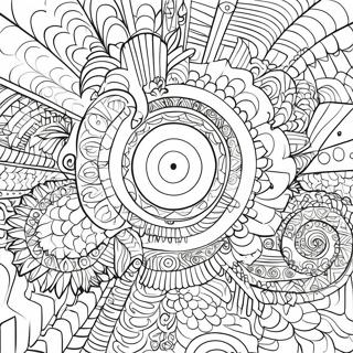 Optisk illusion farvelægningsside | Optisk Illusion malebog