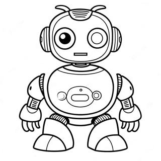 Sød AI Robot Farvelægningsside | AI malebog
