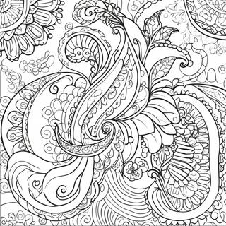 Paisley Mønster Malebog | Paisley malebog