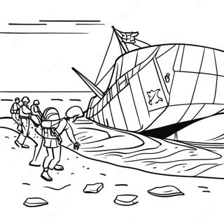 D Dags Historiske Scene Malebog | D Dag malebog