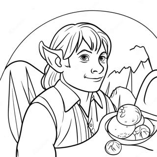 Hobbit Farvelægningsside | Hobbit malebog
