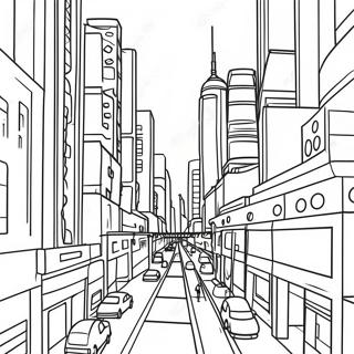 Cyberpunk Bylandskab Malebog | Cyberpunk malebog